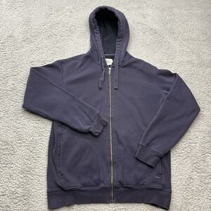 Ugg Elliot Full Zip Hoodie Mens Medium Navy Blue Hooded Stretch Soft CozyCore